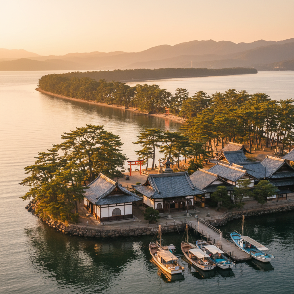 Amanohashidate in Japan - buitenaanzicht