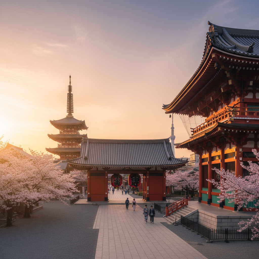 Asakusa in Japan - buitenaanzicht