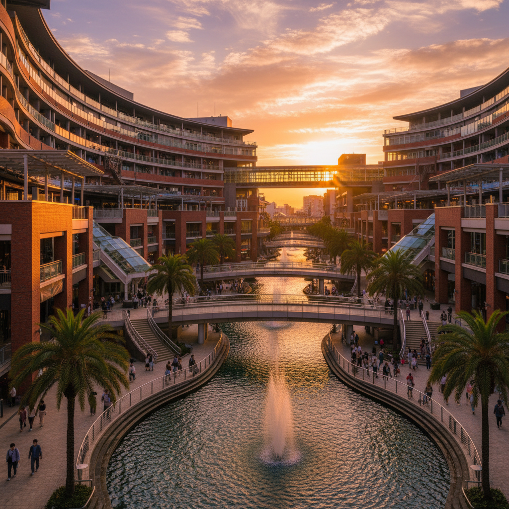 Canal City Hakata in Japan - buitenaanzicht
