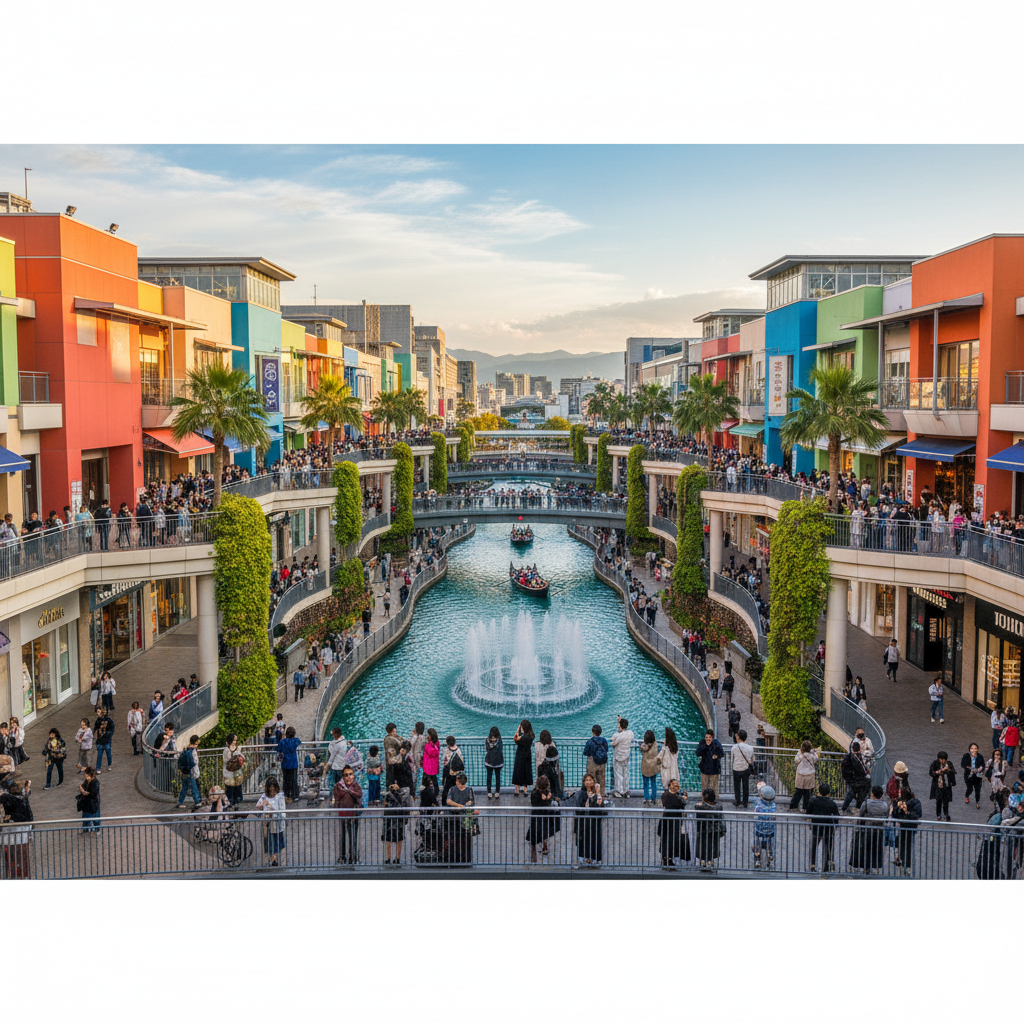 Canal City Hakata - sfeerbeeld en omgeving