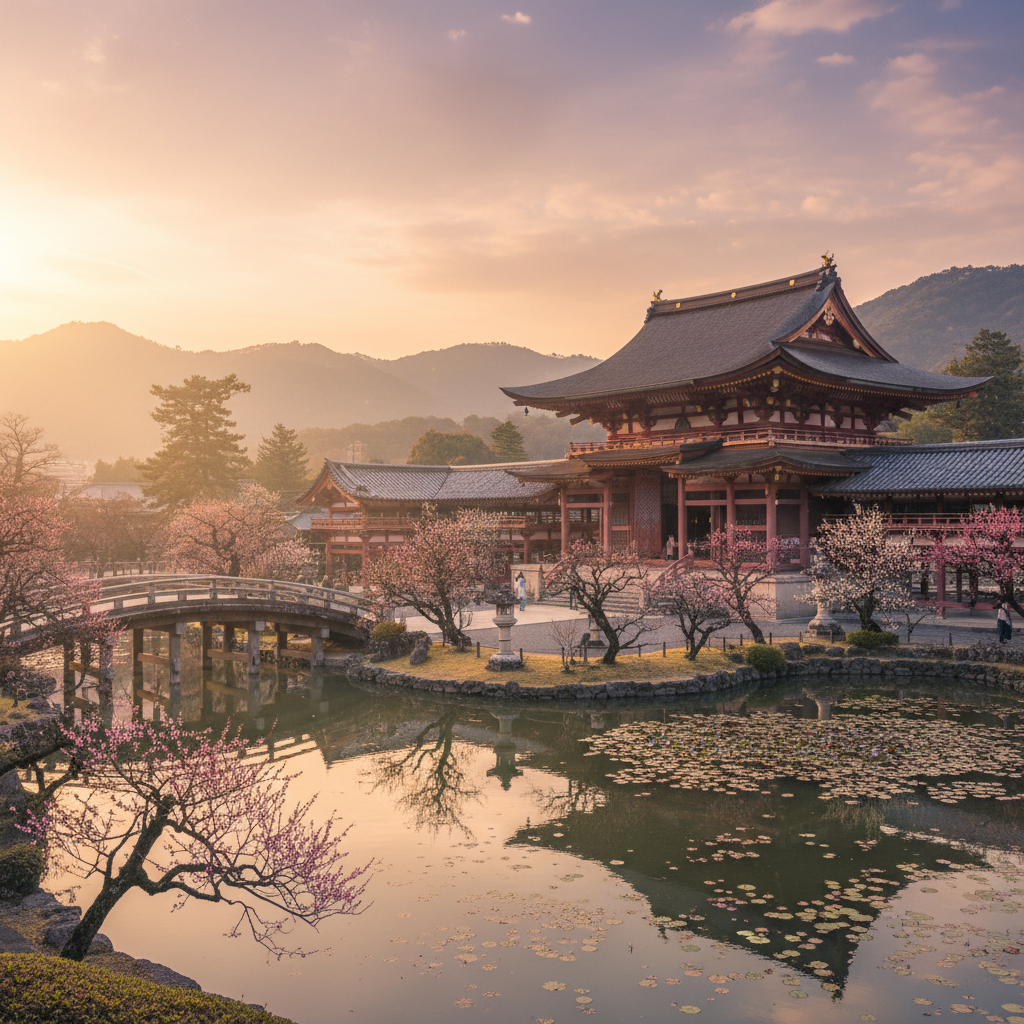Dazaifu Tenmangu in Japan - buitenaanzicht