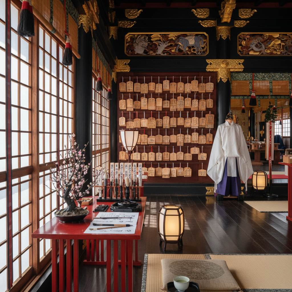 Dazaifu Tenmangu - details en interieur