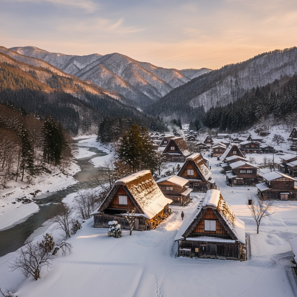 Gokayama in Japan - buitenaanzicht