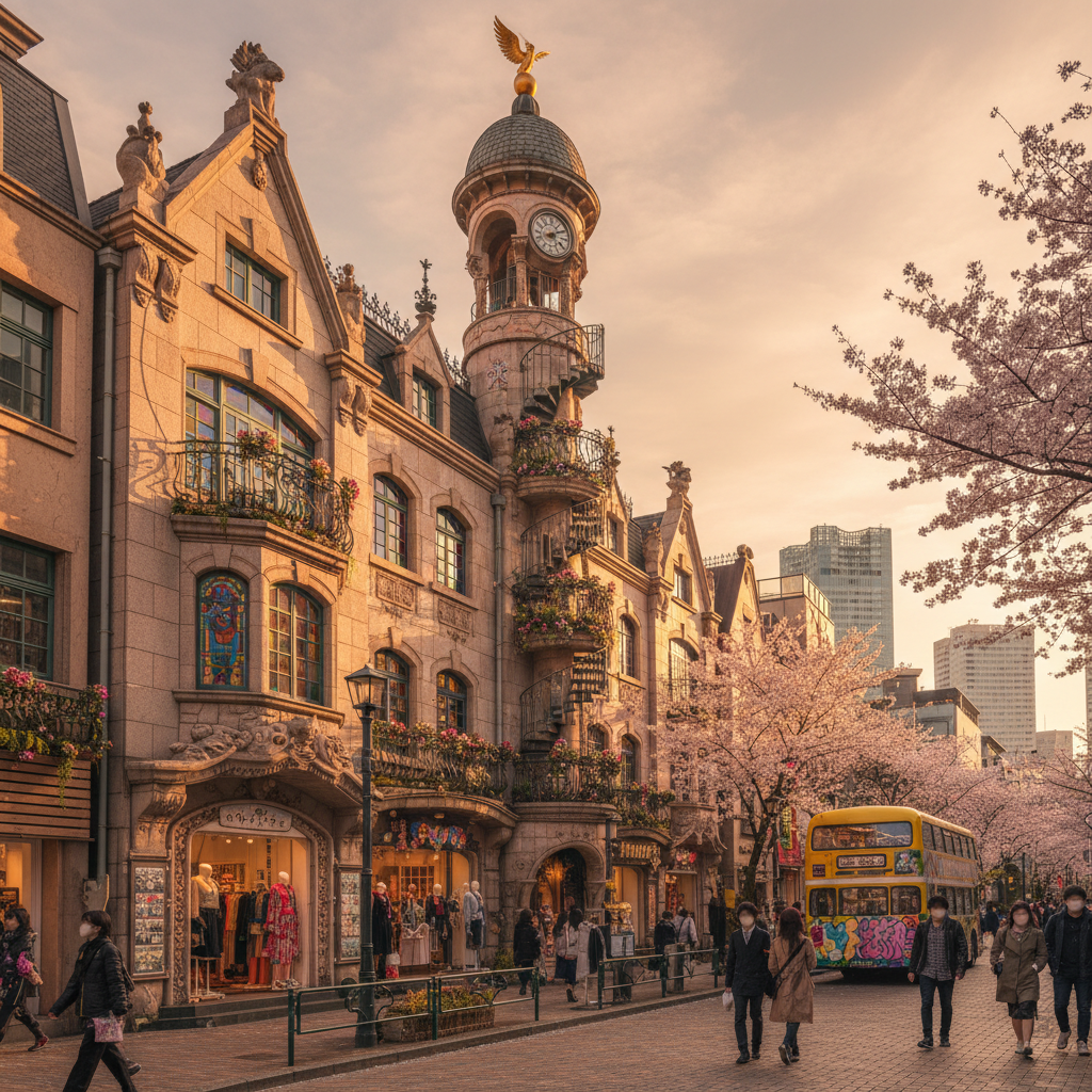 Harajuku in Japan - buitenaanzicht