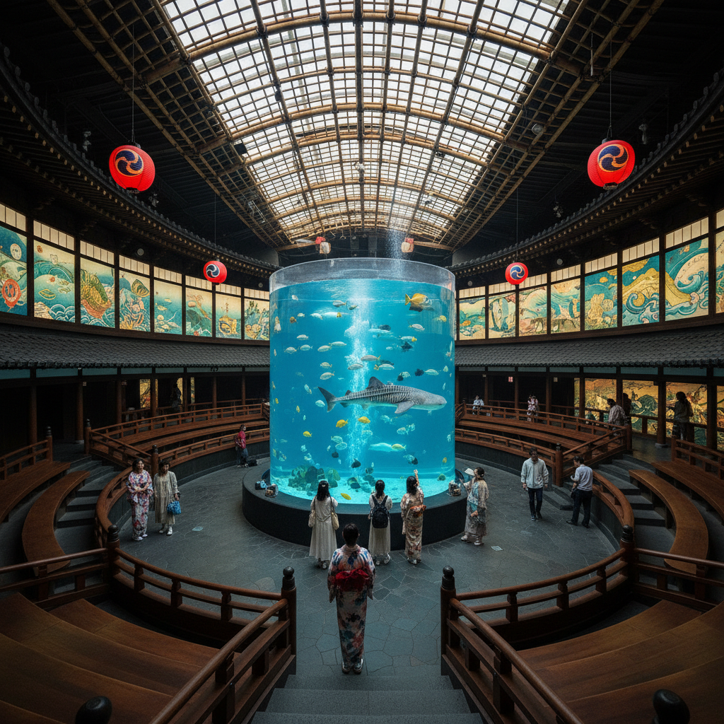 Osaka Aquarium Kaiyukan - details en interieur