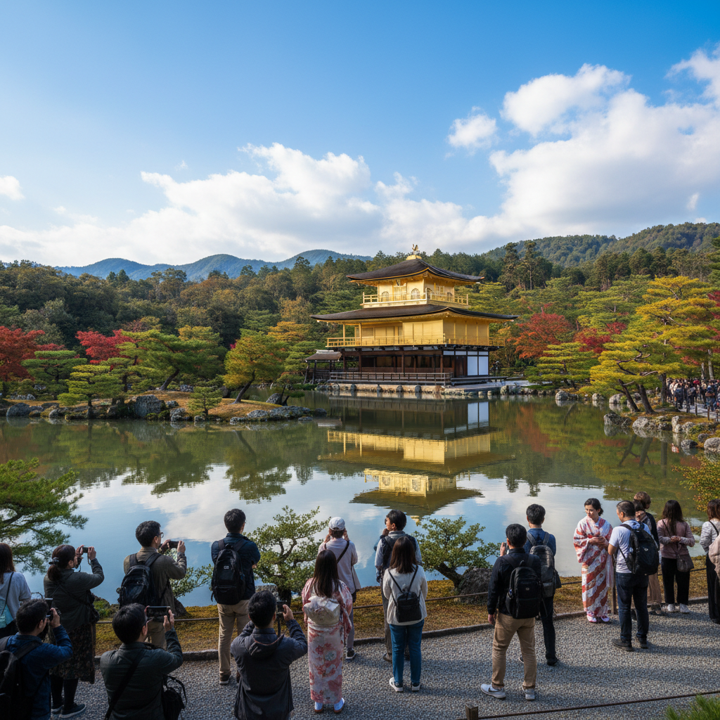 Kinkaku-ji (Gouden Paviljoen) - sfeerbeeld en omgeving