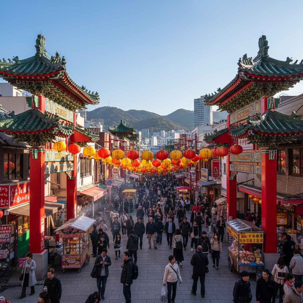Kobe Chinatown (Nankinmachi) - sfeerbeeld en omgeving