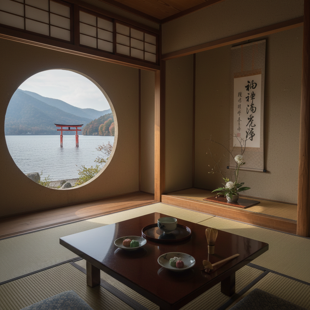 Chuzenji-meer - details en interieur