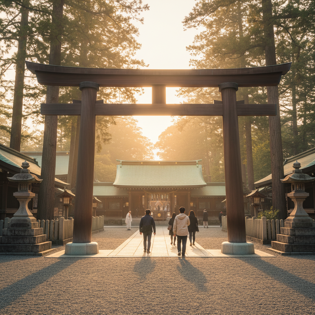 Meiji Shrine in Japan - buitenaanzicht