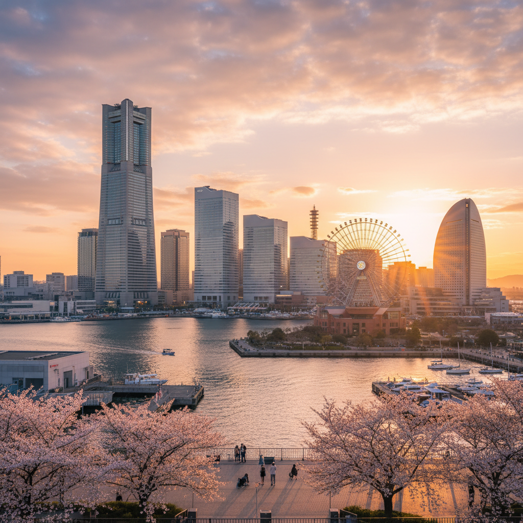 Minato Mirai in Japan - buitenaanzicht