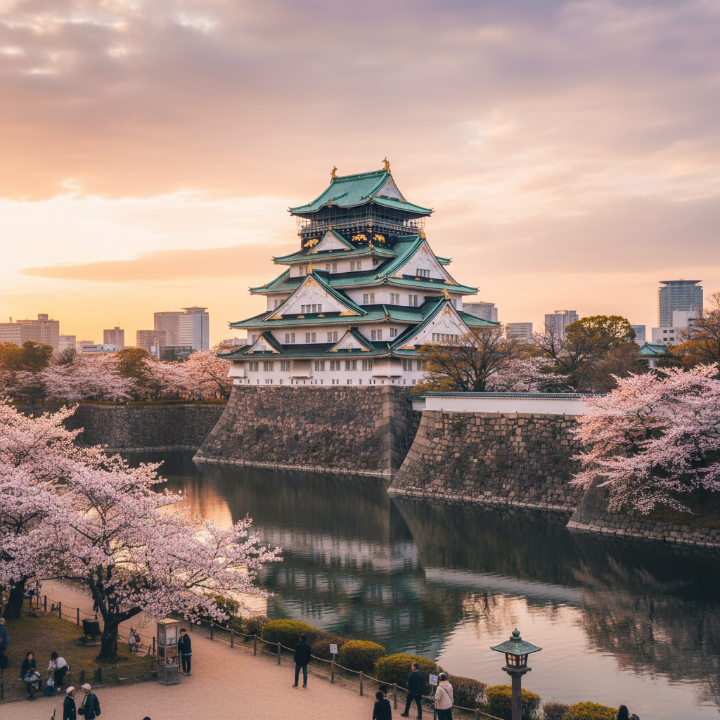 Nagoya Kasteel in Japan - buitenaanzicht