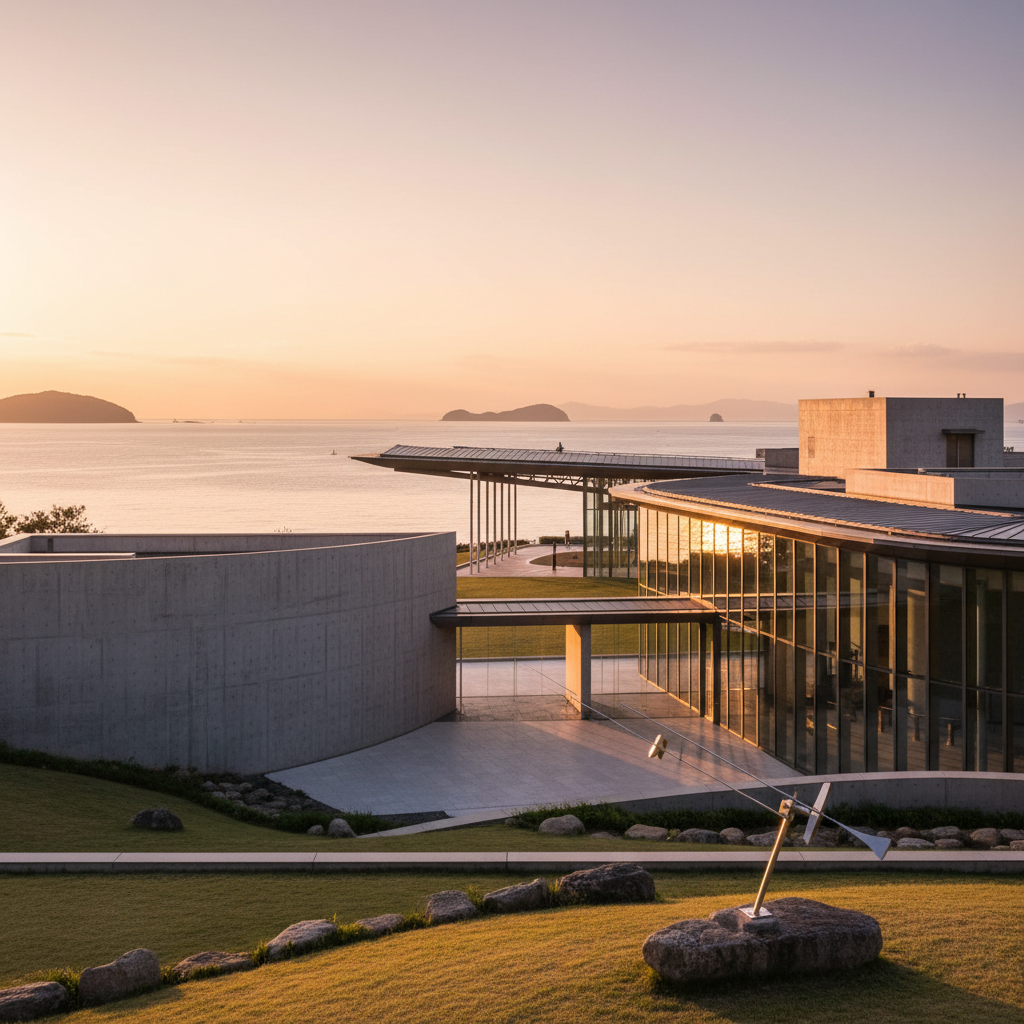 Naoshima Benesse House in Japan - buitenaanzicht