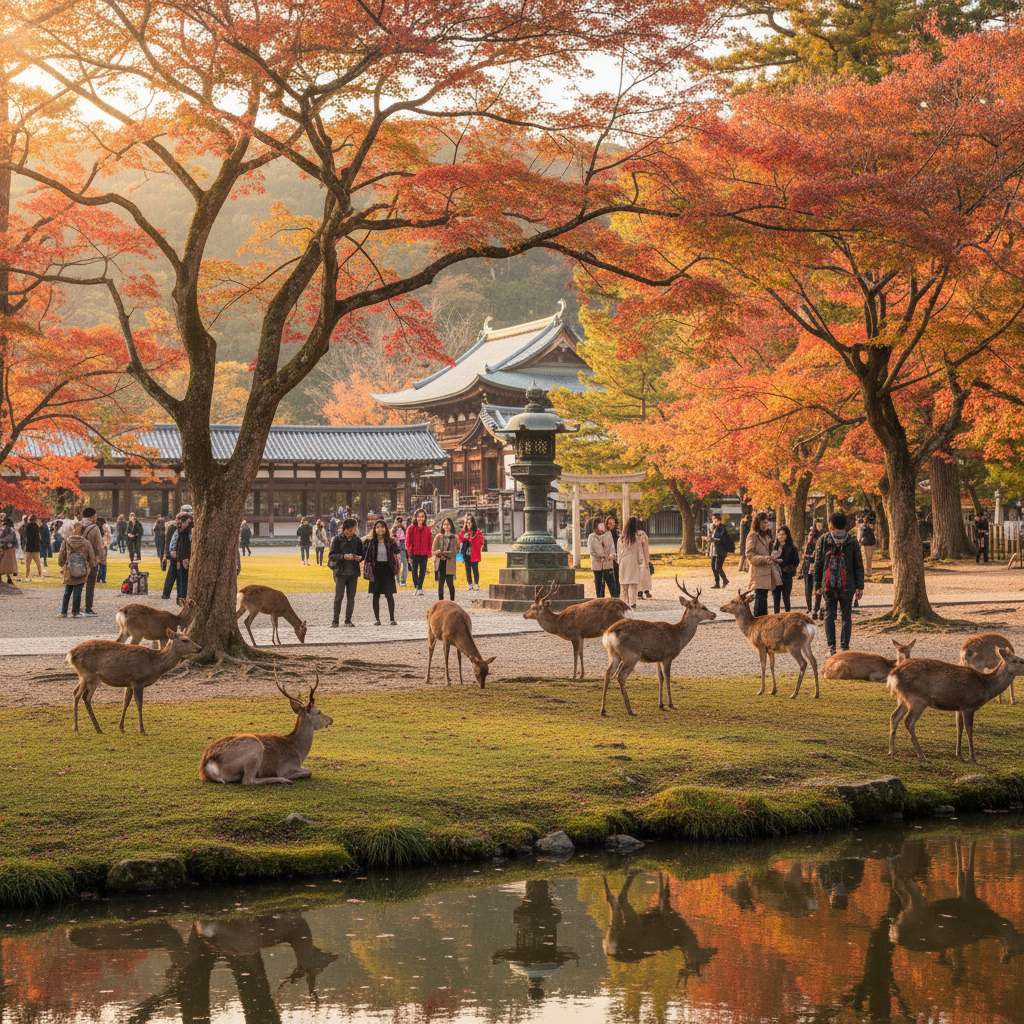 Nara Park - sfeerbeeld en omgeving