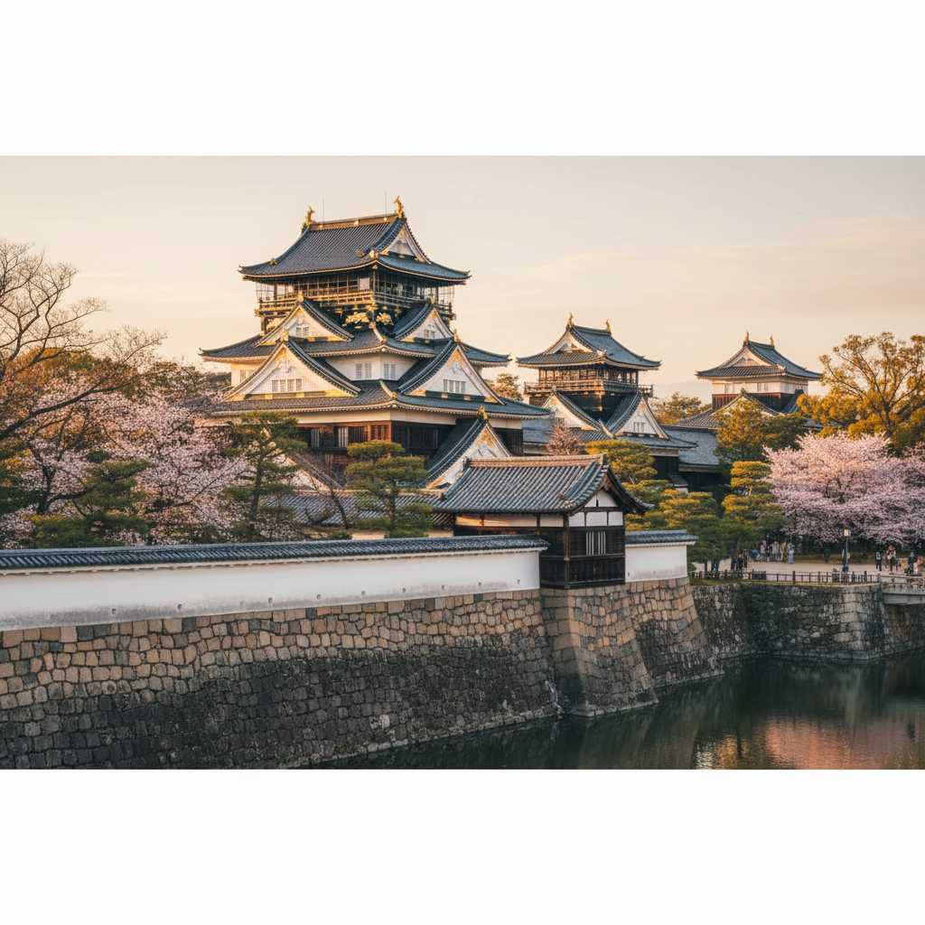 Nijo Castle in Japan - buitenaanzicht