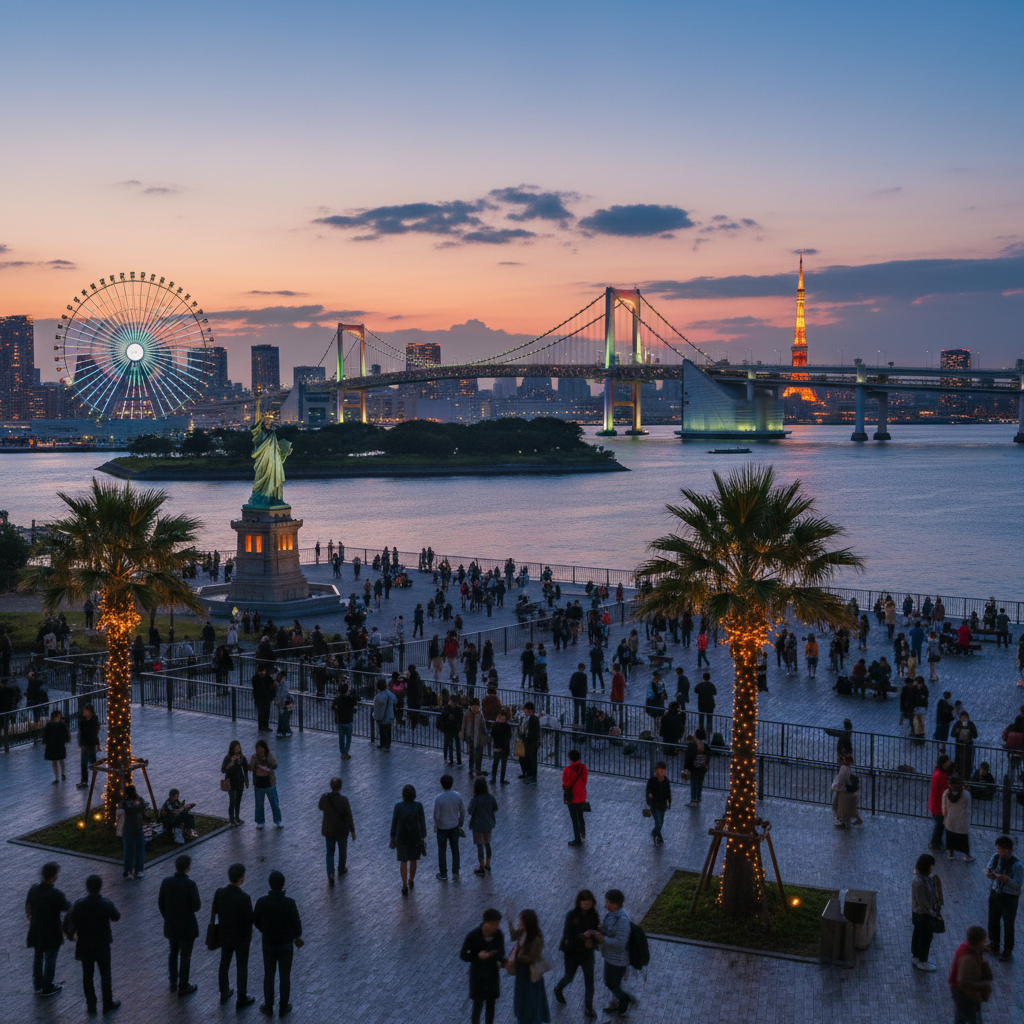 Odaiba - sfeerbeeld en omgeving