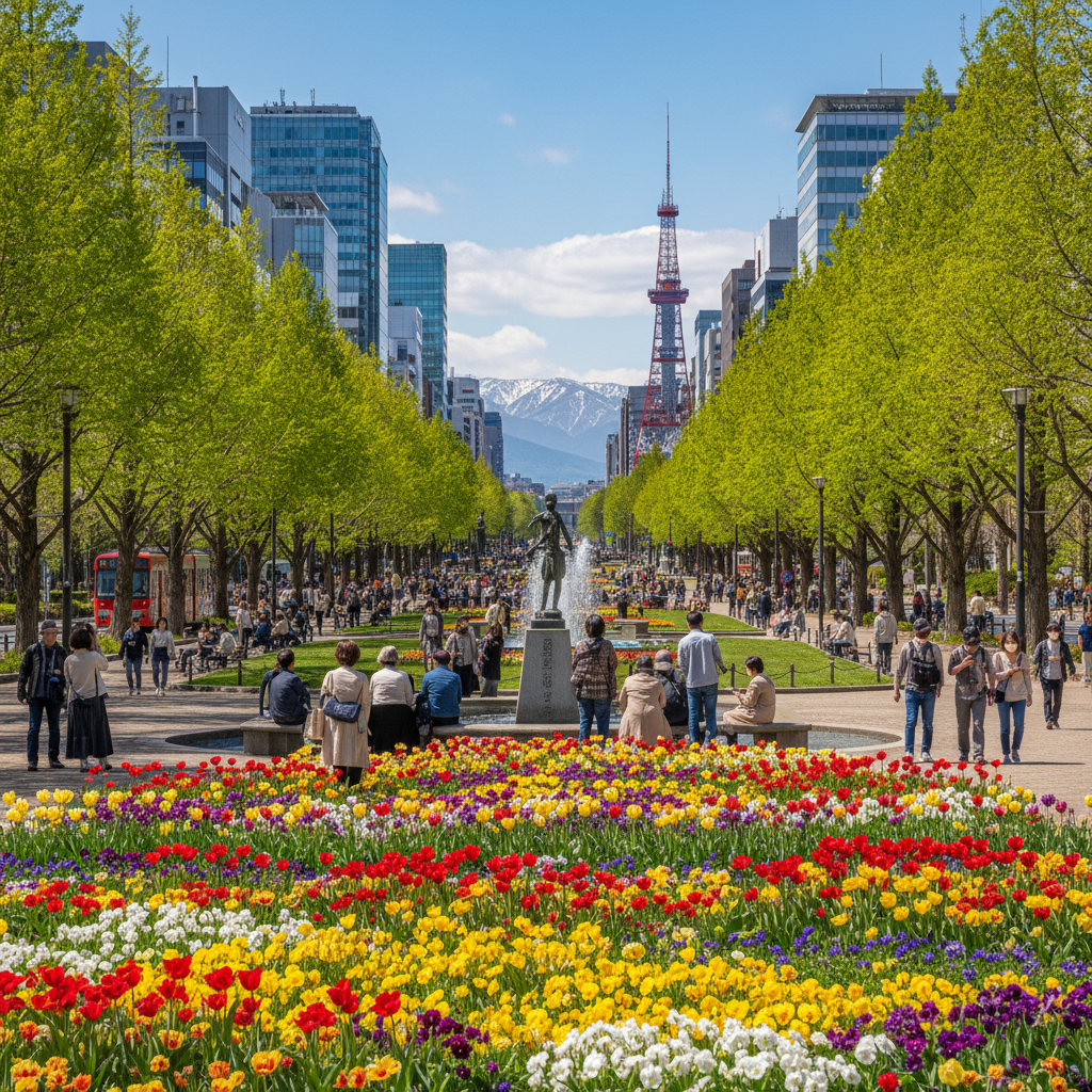 Odori Park - sfeerbeeld en omgeving