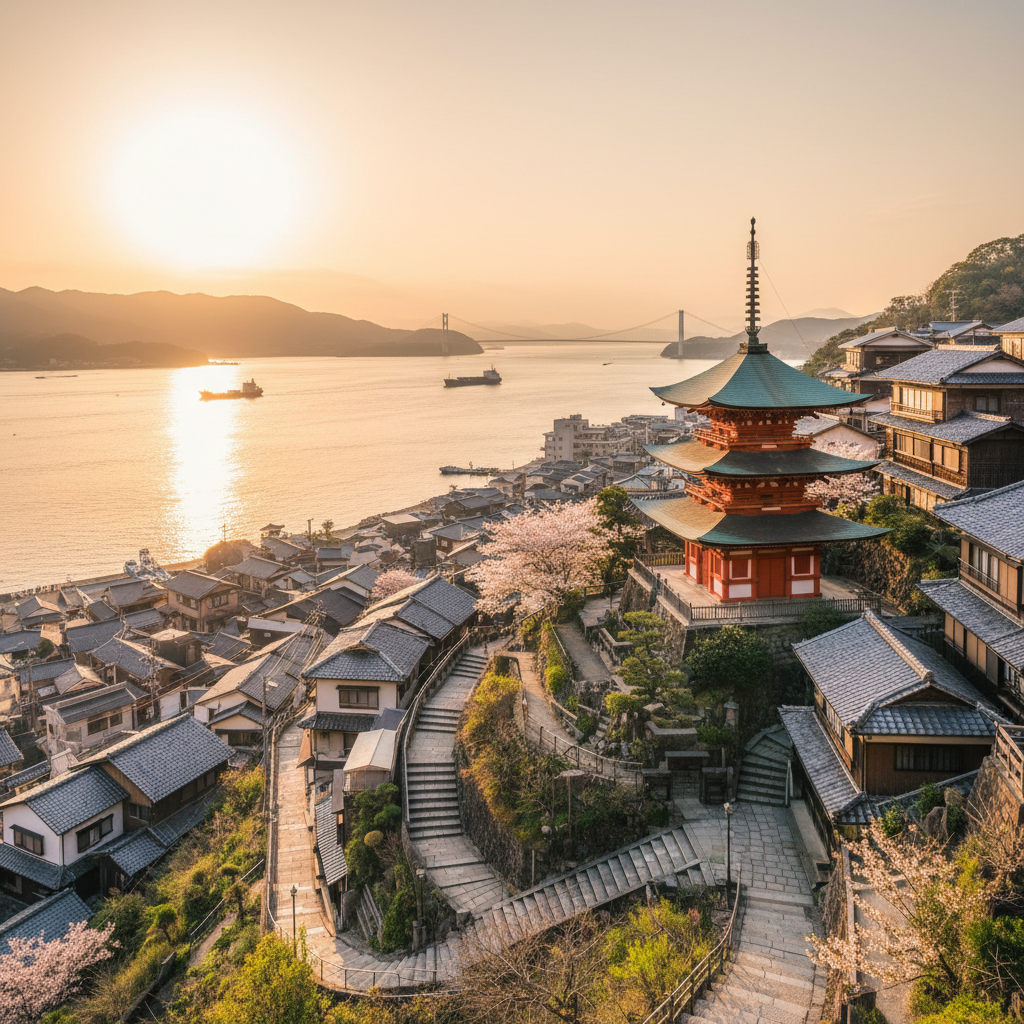 Onomichi in Japan - buitenaanzicht