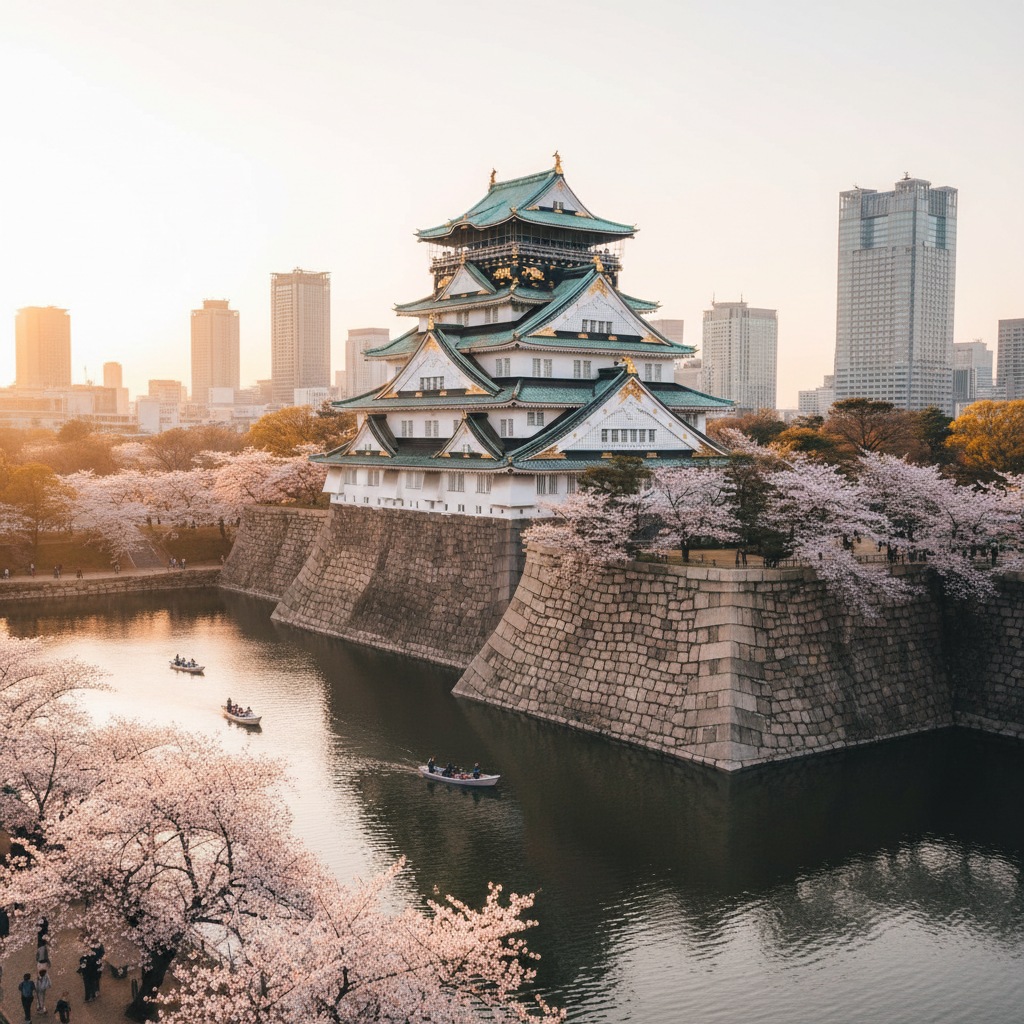 Osaka Castle in Japan - buitenaanzicht
