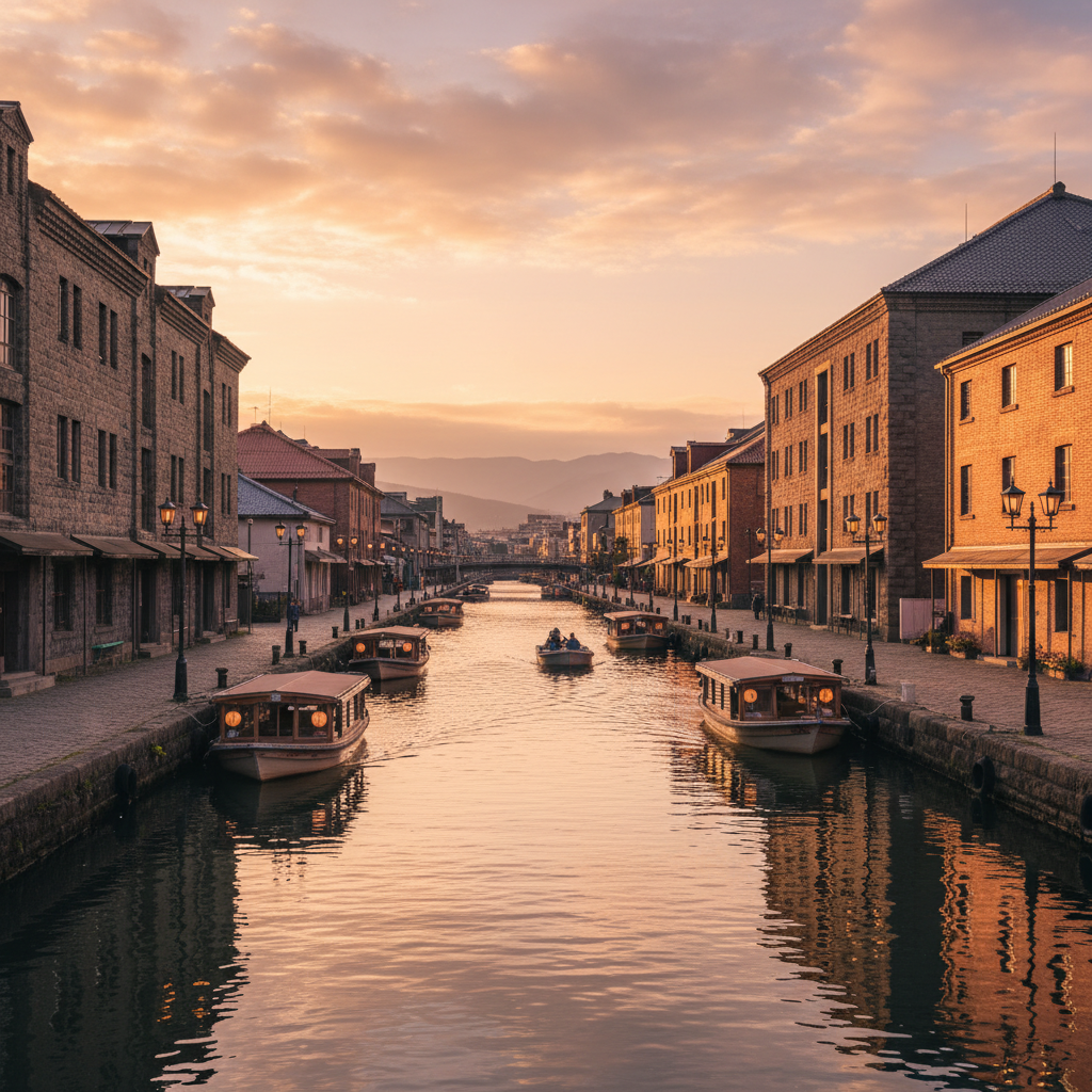 Otaru Canal in Japan - buitenaanzicht
