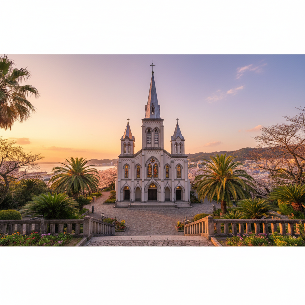 Oura Kerk in Japan - buitenaanzicht