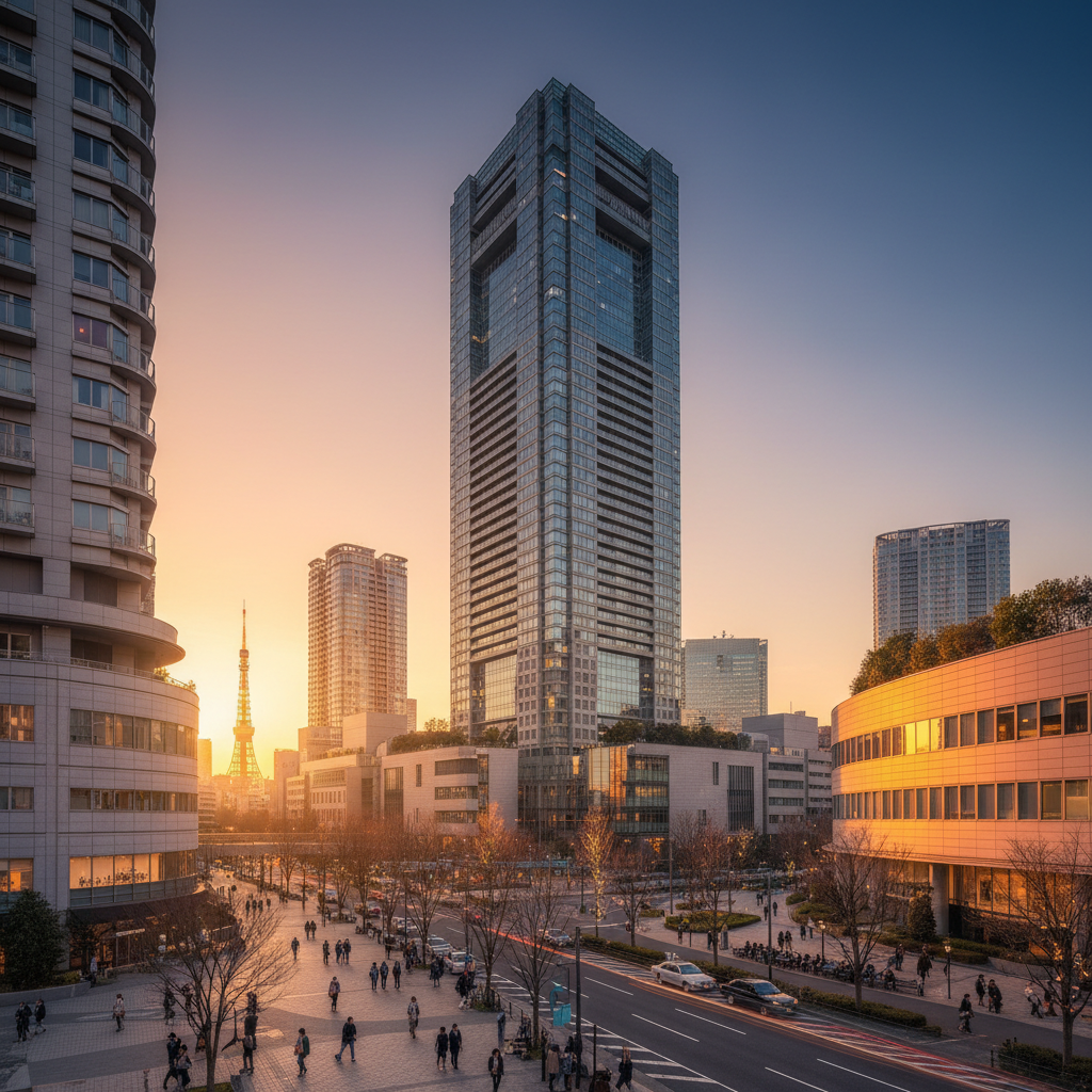 Roppongi Hills in Japan - buitenaanzicht
