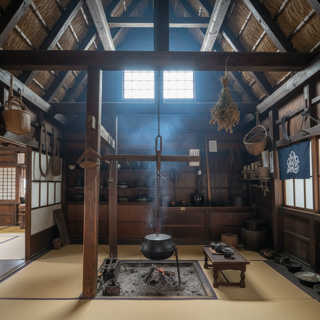 Shirakawa-go - details en interieur