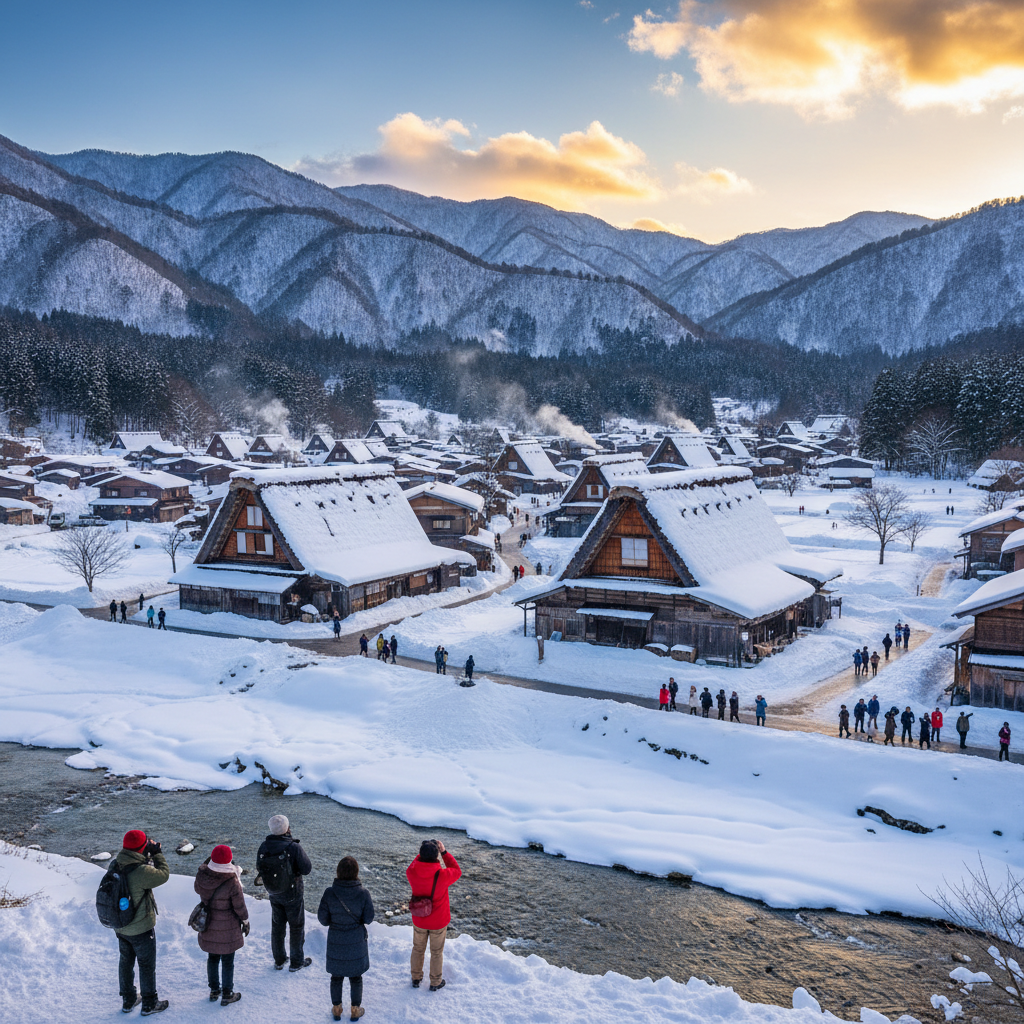 Shirakawa-go - sfeerbeeld en omgeving